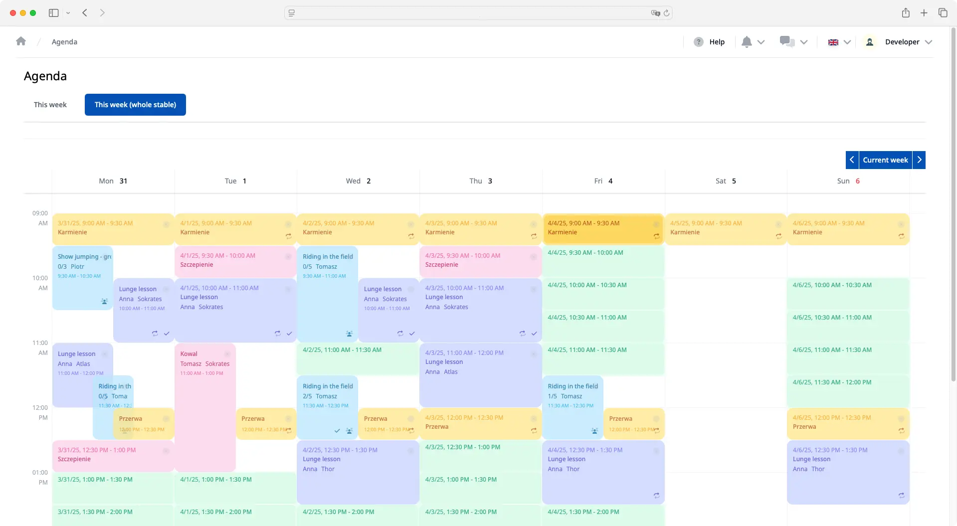 Booking system